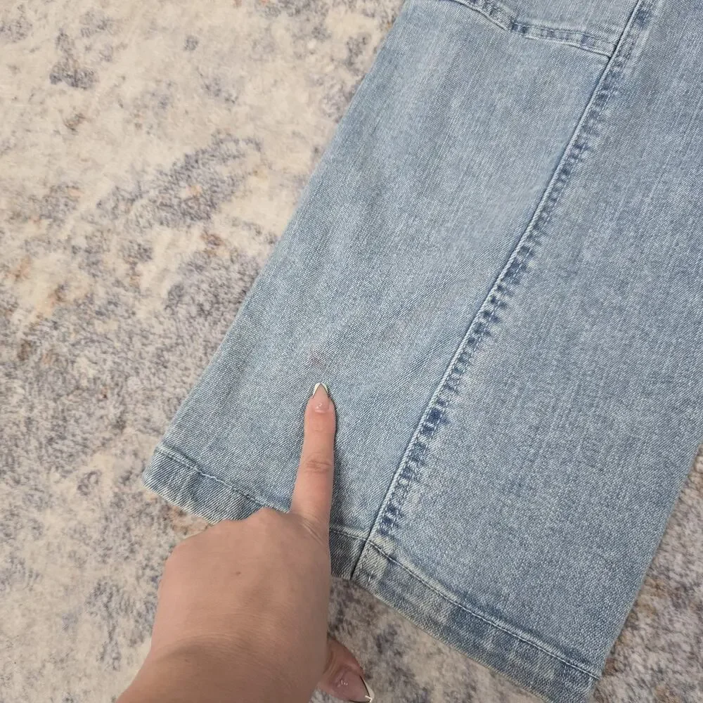 Madden NYC Jeans Womens 2XL Blue Light Wash Cargo Pockets Skater Grunge Punk Y2K - Picture 4 of 5